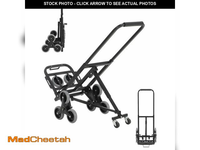 Lot 74-13803681 - 3 in 1 Folding Shopping Cart, Heavy Duty Stair Climber Dolly, 176LBS Stair Climbing Handcart Portabl...