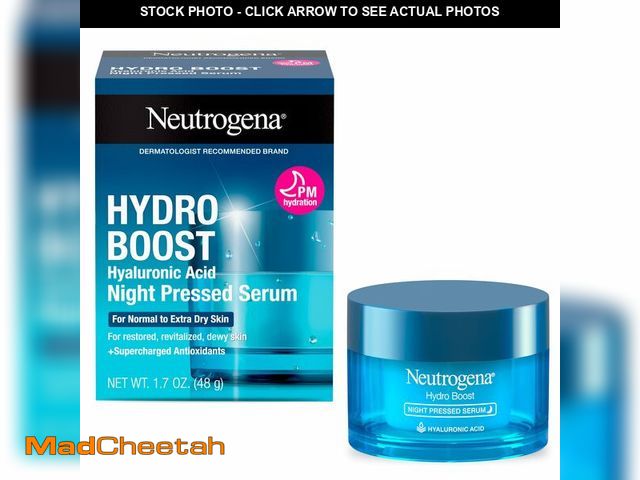 Lot 74-12715305 - Neutrogena, Hydro Boost Night Pressed Serum with Hyaluronic Acid, 1.7 Ounce - USED