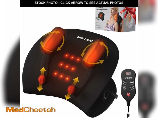 Lot 74-13456272 - weyais Neck Massager Pillow Neck and Shoulder Relaxer with Heat 3 Modes and Strengths Neck Massager ...