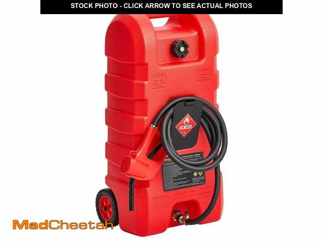 Lot 74-14393824 - VEVOR Fuel Caddy, 15 Gal. Portable Fuel Tank with Gravity, Fuel Tank Container with Wheels, Gas Cadd...