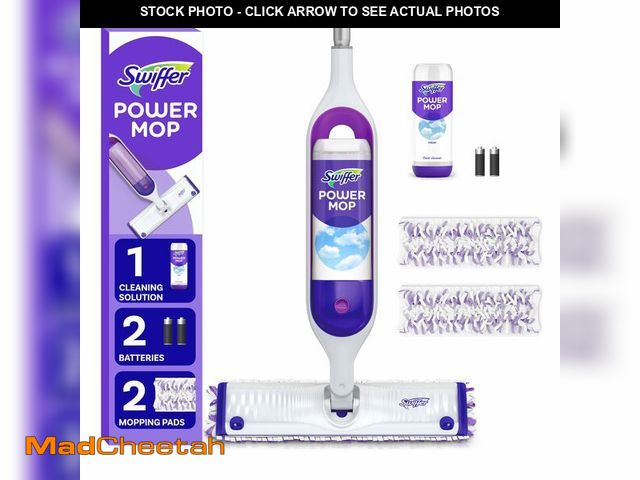 Lot 74-12805984 - Swiffer PowerMop Multi-Surface Mop Kit for Floor Cleaning, Includes PowerMop, 2 Mopping Pad Refills,...