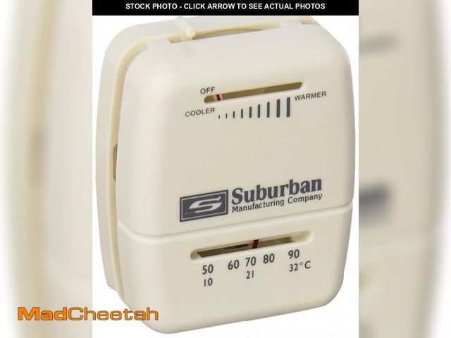 Lot 74-12442742 - Suburban 161154 Wall Thermostat - Heat Only - White - USED