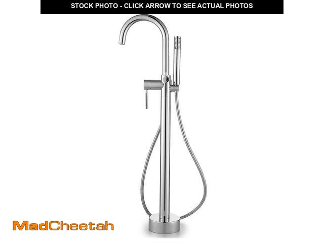 Lot 74-13048564 - Glacier Bay Milly 1-Handle Freestanding Roman Tub Faucet with Hand Shower in Chrome - UNUSED
