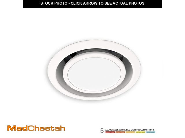 Lot 74-13778710 - ReVent 50-80 Adjustable CFM Easy Install Ceiling Bathroom/Bath Exhaust Fan and Recessed Light w/5 Le...