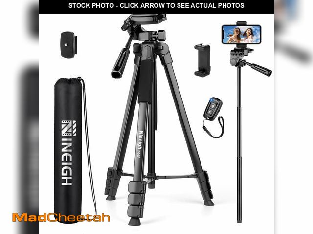 Lot 74-13573340 - Phone Tripod, 83Ã¢â¬Â Cell Phone Tripod for iPhone, Tall Tripods Selfie Stick with Wireless Remote...