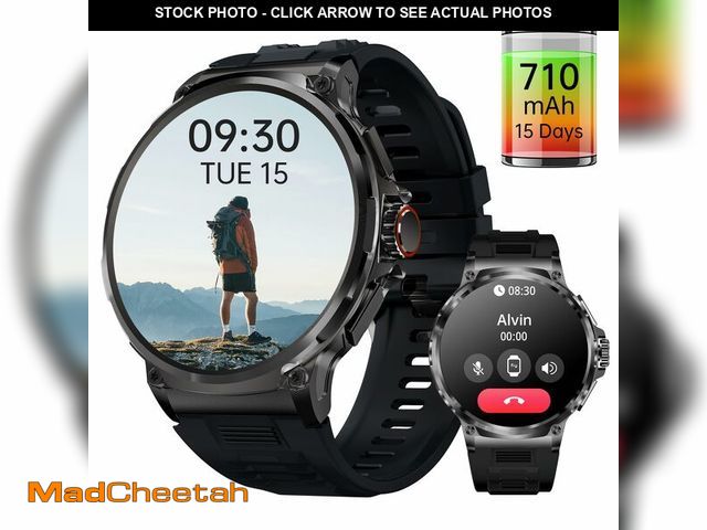Lot 74-14273195 - TiZOOP Smart Watch for Men, 1.85" Big Screen, 710mAh, IP67 Waterproof, with Bluetooth Call/Heart Rat...