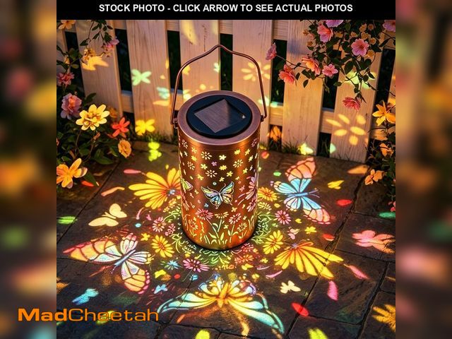 Lot 74-14332656 - Colorful Butterfly Solar Lanterns Outdoor Waterproof, Garden Decor Gifts for Women Mom Sister Grandm...