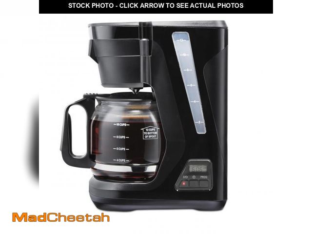 Lot 74-12441227 - Proctor Silex FrontFill Drip Coffee Maker, Digital &amp; Programmable, 12 Cup Glass Carafe, Black an...