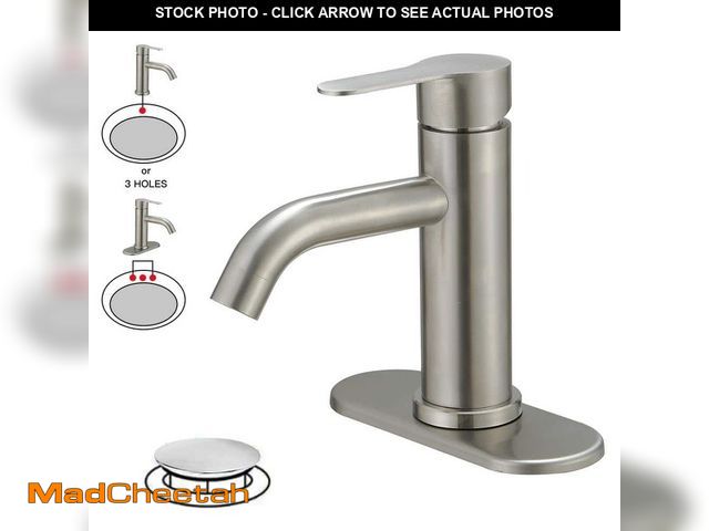Lot 74-12684354 - BWE Single Hole Single-Handle Bathroom Faucet in Brushed Nickel - UNUSED