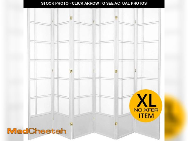 Lot 74-13769023 - Red Lantern 7 ft. White 6-Panel Room Divider - UNUSED