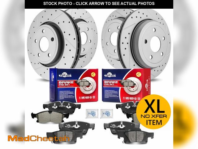 Lot 74-13578753 - YXPCARS Front &amp; Rear Drilled Slotted Rotors and Ceramic Disc Brake Pads Kit for Jeep Grand Chero...