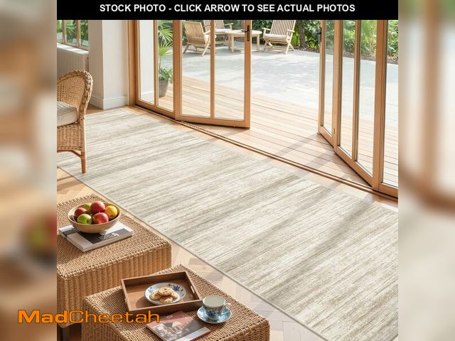 Lot 74-14480261 - Restydon 2'6 x 10' Runner Rug Non Slip,Washable Kitchen Rugs,Brown - UNUSED