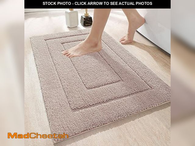 Lot 74-12325440 - DEXI Bathroom Rug 24x16, Non Slip Washable Bath Mat for Shower Floor, Absorbent Soft Bathmat with Ru...