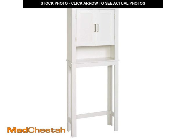 Lot 74-12774803 - Glacier Bay Shaker 26.7 in. W x 68 in. H x 10.1 in. D White Over The Toilet Storage with Adjustable ...