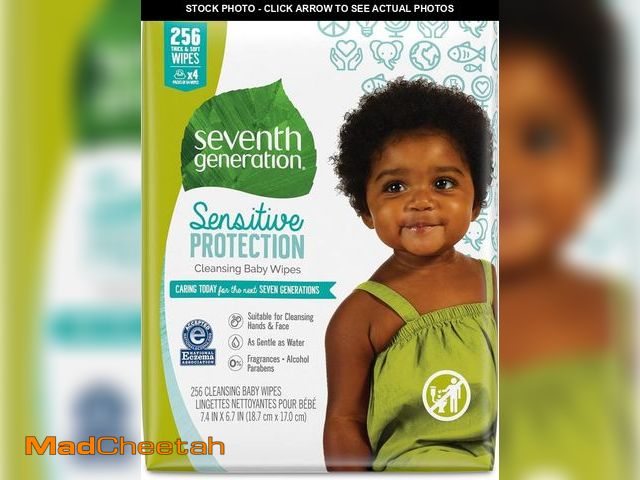 Lot 74-12331517 - Seventh Generation Baby Wipes Refill With Tape Seal Sensitive Protection Unscented Baby Wipes 256 Co...