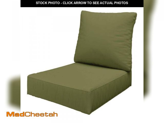 Lot 74-12463018 - Kimunuk 24 in. x 24 in. x 6.5 in. Outdoor Repacement Deep Seating Lounge Chair Cushion with Backrest...