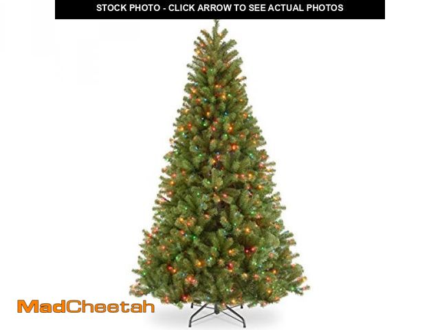 Lot 74-12288606 - National Tree Company Pre-Lit Artificial Full Christmas Tree, Green, North Valley Spruce, Multicolor...