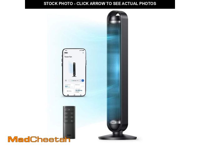 Lot 74-12691006 - DREO 42 in. Smart Tower Fan, 9-Speeds, 12 H Timer, 90ÃâÃÂ° Oscillation with Remote, DC Motor, Wi...