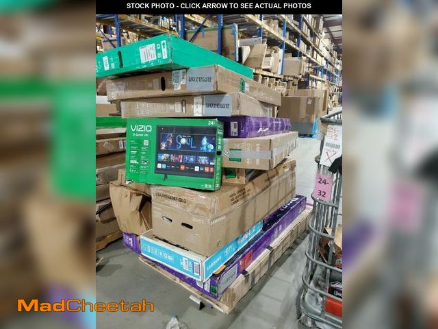 Lot 74-12374535 - 1 Pallet of 15 Damaged / Cracked TVs TS 83981- MUST BE PICKED UP IN 7 DAYS !!!! - UNUSED
