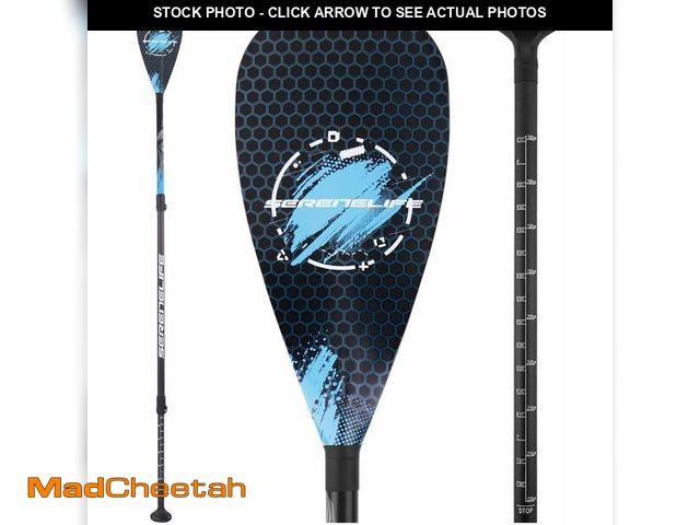 Lot 74-12633324 - SereneLife Adjustable SUP Paddle - Adjustable 3-Piece Mix Carbonfiber Paddle, Lightweight &amp; Comf...