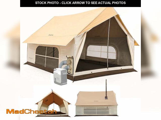 Lot 74-14588651 - KingCamp Camping Tent, Glamping Tent, 6-10 Person Camping Tent with Skylight, Air Conditioner Port &...