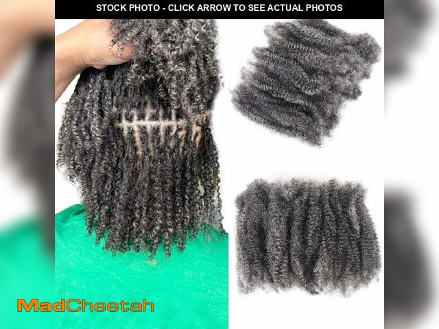 Lot 74-14209404 - HAPPY&amp;CC 4C Grey Afro Kinky Bulk Human Hair for Mini Micro Locs Braids Twist Braiding Dreadlock ...