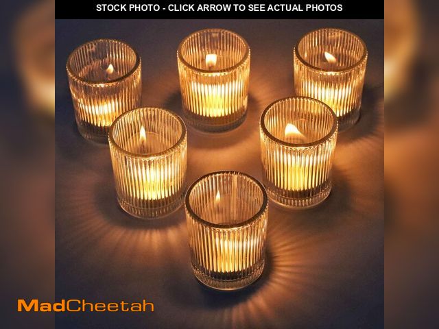 Lot 74-14341237 - VOHO 24pcs Clear Candle Holder Wedding Centerpieces for Tables, Votive Candle Holders for Votive &am...