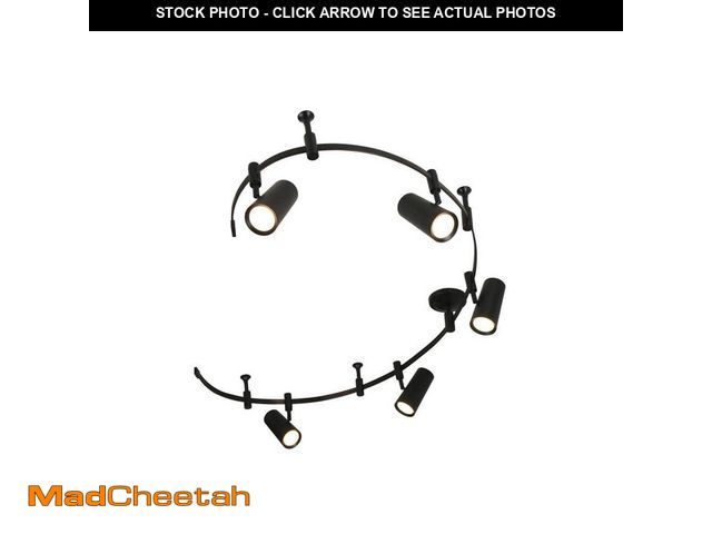 Lot 74-14222607 - CATALINA Ellipse Flex Track 8 ft. Black Integrated LED Ceiling Mounted Hard Wired Track Lighting Kit...