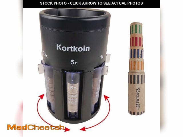 Lot 74-14269192 - Kortkoin Automatic Coin Sorter 5-in-1 Coin Counter with Coin Wrappers, Empty Piggy Bank Coin Holder ...