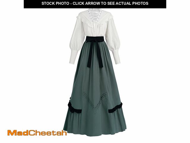 Lot 74-14210963 - LTAKK Victorian Dress for Women Edwardian Renaissance Costume Medieval Vintage 1800s Dresses, Blacki...