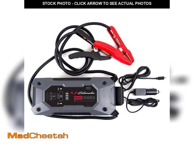 Lot 74-12755960 - Schumacher Electric 2500A Rugged Lithium Car Battery Jump Starter and Portable Power Pack, 2 4A USB ...