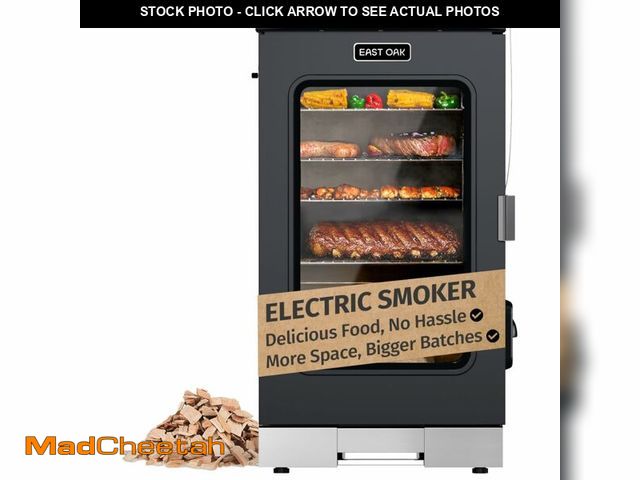 Lot 74-12571582 - EAST OAK 30" Electric Smoker for Outdoors | Built-in Meat Probe &amp; Up to 6Ãâ Longer Smokes on ...
