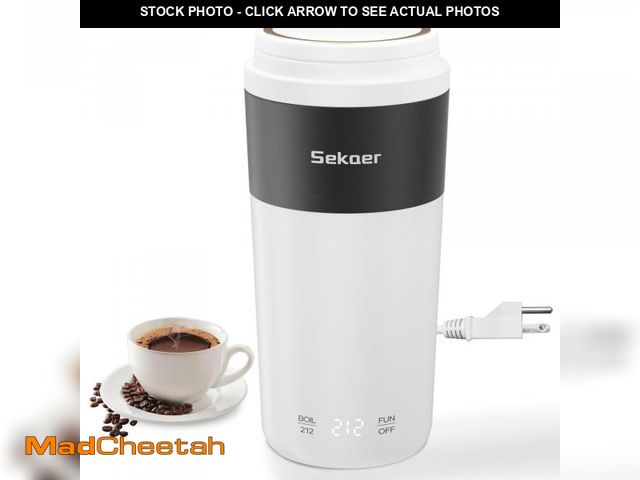 Lot 74-12120678 - Sekaer Travel Portable Kettle, Dual Voltage 110V-240V, Mini Electric Kettle for Tea Coffee, 304 Stai...