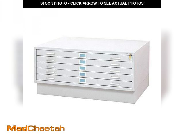 Lot 74-12211744 - (BASE ONLY ) ( LOCKED)  Safco Products 4997WHR Flat File Closed Base for 5-Drawer 4996WHR Flat File,...