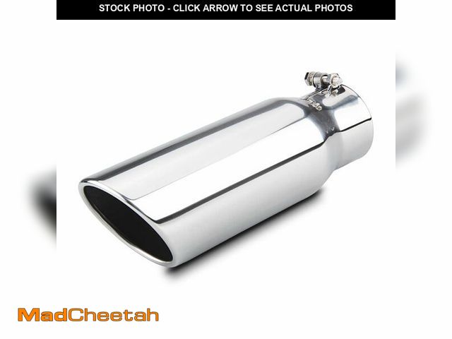 Lot 74-12702776 - LCGP 3 Inch Inlet Exhaust Tip,3" x 4" x 12",Bolt On Stainless Steel Polished Diesel Exhaust Tailpipe...