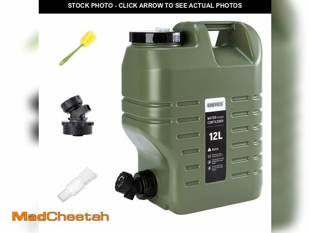 Lot 74-14059760 - GIGYES 3.2 Gallon Camping Water Jug with Spout, No Leakage Food Grade Camping Water Tank with Spigot...