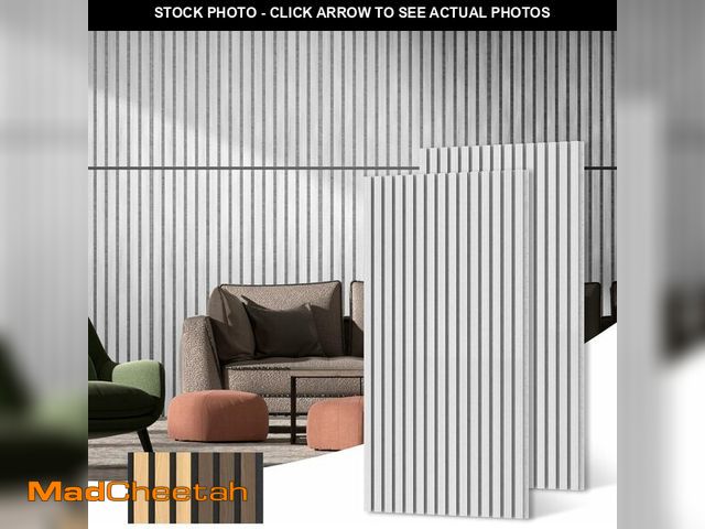 Lot 74-13213707 - Acoustic Wood Wall Panels, 2-Pack 45.3" x 23.6" Soundproof Wall Panels, Wood Slat Wall Panels for Wa...