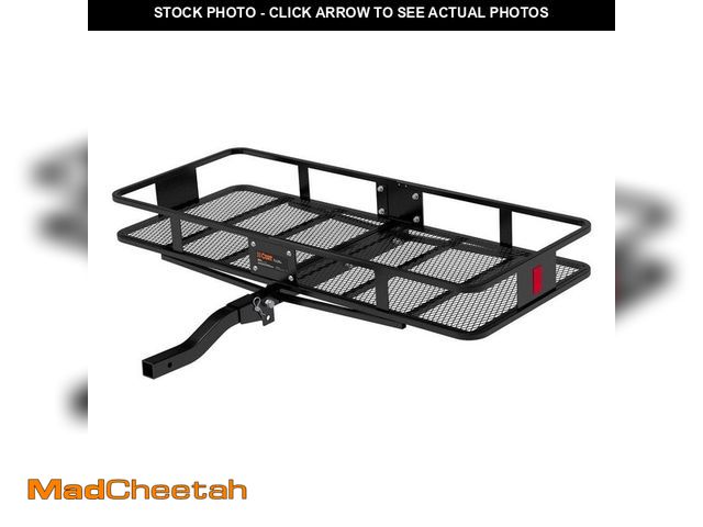 Lot 74-13225214 - CURT 60 in. x 24 in. CURT Steel Cargo Carrier Hitch Basket (Folding 2 in. Shank, 500 lb. Capacity) -...