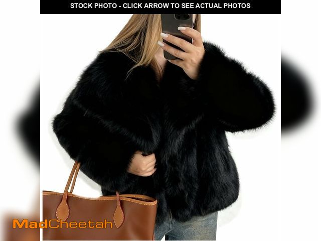 Lot 74-14284715 - Flygo Women's Faux Fur Coat Fluffy Faux Fur Jacket Long Sleeve Lapel Furry Winter Jackets Shaggy Par...