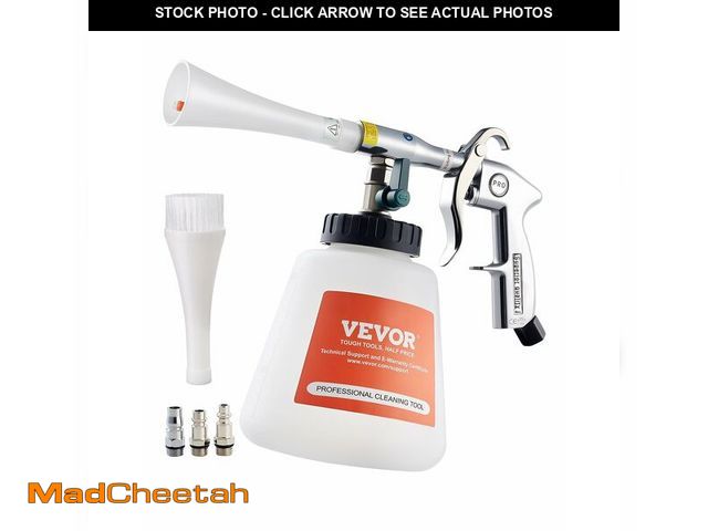 Lot 74-13721093 - VEVOR Car Cleaning Gun, 6-9.2 Bar High-Pressure Air Blow Gun with 2 Set Nozzles &amp; 1L Liquid Bott...