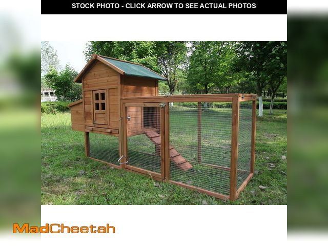 Lot 74-12832914 - Outdoor Medium 80'' Wooden Chicken Coop Nest Box Hen House Poultry Cage Pet Hutch Garden - UNUSED