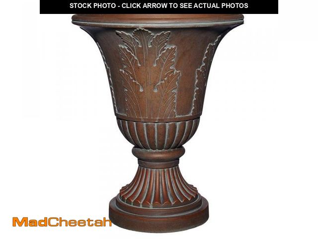 Lot 74-12492727 - CHG CLASSIC HOME &amp; GARDEN Oakmont Large Aged Bronze Resin Urn Planter and All Weather Resistant ...