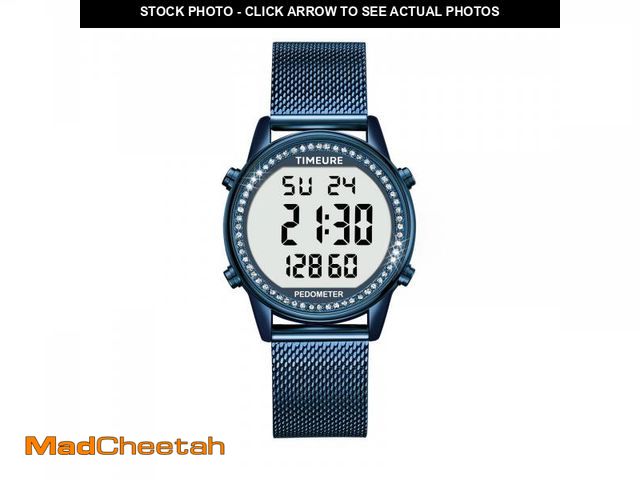 Lot 74-12314093 - TIMEURE Women's Step Counter Pedometer Watch Crystal Stone, No App, No Charging Needed for Step, Cal...