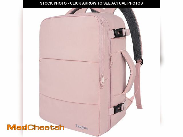 Lot 74-13965946 - Taygeer Travel Backpack for Women, Carry On Backpack with Water Bottle Pocket &amp; Shoe Pouch, TSA ...