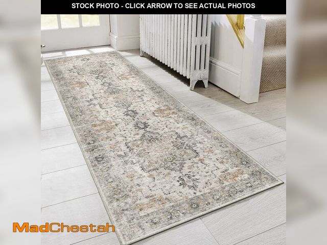 Lot 74-12453844 - GENIMO Runner Rug 2x5 Non Slip Machine Washable Vintage Hallway Runner Rug, Low Pile Lightweight Rug...