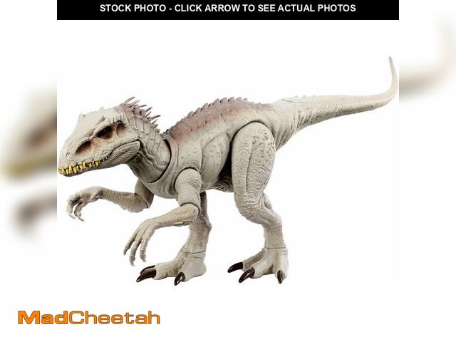 Lot 74-12829045 - (TAIL IS BROKEN ) Mattel Jurassic World Indominus Rex Dinosaur Toy with Lights, Sounds &amp; Motion,...