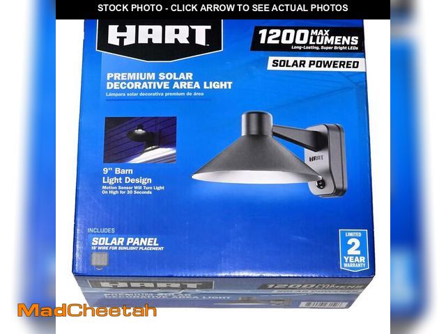Lot 74-12861104 - Hart 1200 Lumens Super Bright LED's Premium Solar Decorative Barn Light Design - UNUSED