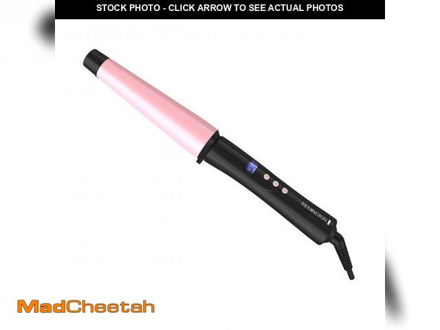Lot 74-11555908 - Remington CI9538 Pro 1"-1.5" Pearl Ceramic Conical Curling Wand, Digital Controls + 10 Heat Settings...