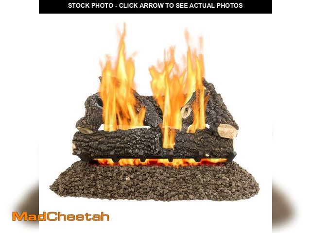 Lot 74-13269497 - Pleasant Hearth Willow Oak 30 in. Vented Gas Log Set - UNUSED