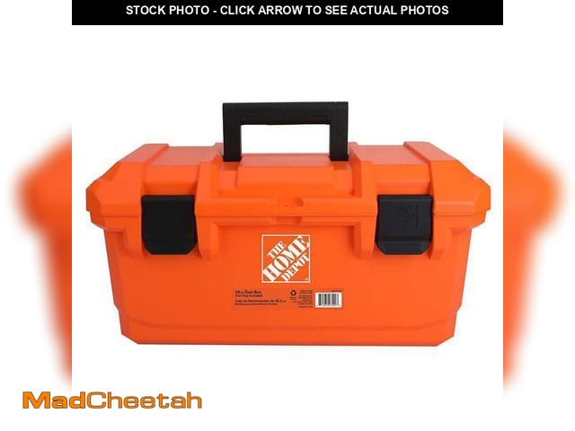 Lot 74-13058739 - 19 in. Plastic Portable Tool Box with Removable Tool Tray (BOX OF 8) - UNUSED